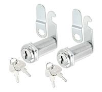 sourcing map Cabinet Drawer Cam Lock, 1-1/2" Cylinder Length Fits Up to 1-3/8" Thickness Panel, Keyed Different Zinc Alloy Secure File Drawer Toolbox Mailbox 2Pcs