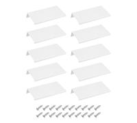 sourcing map Cabinet Finger Edge Pull, 10pcs 120mm / 4.72" Aluminum Alloy Back Mount Hidden Drawer Edge Handles, Modern Concealed Tab Pulls for Home Kitchen Furniture, White