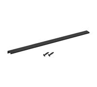 sourcing map Cabinet Finger Edge Pull, 1pcs 600mm / 23.62" Aluminum Alloy Back Mount Hidden Cabinet Pulls Concealed Handle for Home Kitchen Drawer Cabinet, Black