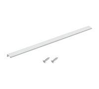 sourcing map Cabinet Finger Edge Pull, 1pcs 600mm / 23.62" Aluminum Alloy Back Mount Hidden Cabinet Pulls Concealed Handle for Home Kitchen Drawer Cabinet, Silver