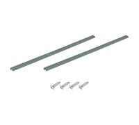sourcing map Cabinet Finger Edge Pull, 2pcs 800mm / 31.5" Aluminum Alloy Back Mount Hidden Cabinet Pulls Concealed Handle for Home Kitchen Drawer Cabinet, Gray