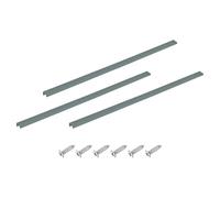 sourcing map Cabinet Finger Edge Pull, 3pcs 800mm / 31.5" Aluminum Alloy Back Mount Hidden Cabinet Pulls Concealed Handle for Home Kitchen Drawer Cabinet, Gray