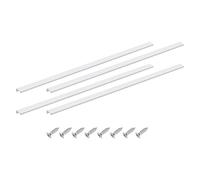 sourcing map Cabinet Finger Edge Pull, 4pcs 800mm / 31.5" Aluminum Alloy Back Mount Hidden Cabinet Pulls Concealed Handle for Home Kitchen Drawer Cabinet, Silver