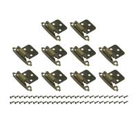 sourcing map Cabinet Kitchen Inset Hinges, 20Pcs 1/2" Overlay Semi-Concealed Hinges Face Mount Cabinet Hardware Self-Closing Cabinet Hinges with Screws, Bronze