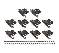 sourcing map Cabinet Kitchen Inset Hinges, 20Pcs 1/2" Overlay Semi-Concealed Hinges Face Mount Cabinet Hardware Self-Closing Cabinet Hinges with Screws, Red Bronze