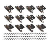 sourcing map Cabinet Kitchen Inset Hinges, 24Pcs 1/2" Overlay Semi-Concealed Hinges Face Mount Cabinet Hardware Self-Closing Cabinet Hinges with Screws, Copper Red