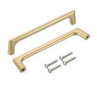 sourcing map Cabinet Pulls, 10Pcs 5 Inch - Aluminum Alloy Drawer Handles, Furniture Kitchen Hardware Handle for Door Wardrobe Cupboard Vanity (Pearl Gold)