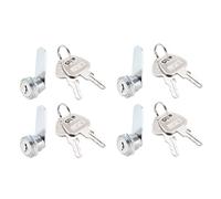 sourcing map Cabinet Tumbler Cam Lock, 5/8" Cylinder Length with No.3 Cam, Fits on 5/16" Max Thick Panel, Keyed Alike 4Pcs