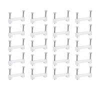 sourcing map Cable Clips with Steel Nail, 50Pcs 21mm/0.83" Plastic Cable Wire Clips, Ethernet Cable Clips Nail in Cable Clips for Home Wires Cables Cords Management, White