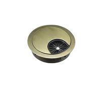 sourcing map Cable Hole Cover, 2Inch/50mm Zinc Alloy Desk Wire Cord Cable Grommets Hole Cover for Office PC Desk Cable Cord Organizer, Bronze Tone