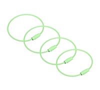 sourcing map Cable Key Rings, 6.3"/ 160mm Wire Keychain Twist Loops for Lanyards, Keychains, Luggage Tags, Green, 4Pcs