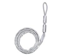 sourcing map Cable Pulling Grip 1.9m/6.2FT/74.8 Inch Wire Mesh Puller Socks Grip Anti-Slip Single Head Galvanizing Steel Wire Grips Net Cover Smooth for 24-33mm/0.94-1.3 Inch Cable(Silver)