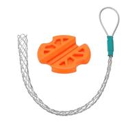 sourcing map Cable Pulling Grip for 12-15mm/0.47-0.59 Inch Cable 0.3m/1FT/11.8 Inch Wire Mesh Puller Socks Grip Anti-Slip Single Head Galvanizing Steel Wire Grips Net Cover Smooth(Silver)
