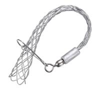 sourcing map Cable Pulling Grip for 15-18mm Cable 23cm Small Rotating Wire Mesh Puller Socks Grip Single Head Galvanizing Steel Wire Grips Net Cover Smooth,1 Pcs(Silver)