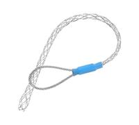 sourcing map Cable Pulling Grip for 4-6mm Cable(Blue) 22cm,0.72FT Wire Mesh Puller Socks Grip Single Head Galvanizing Steel Wire Grips Net Cover Smooth