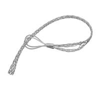 sourcing map Cable Pulling Grip for Light & Heavy Cable(d:18-25mm,Silver) 72cm,2.4FT Wire Mesh Puller Socks Grip Double Head Galvanizing Steel Wire Grips Net Cover Smooth