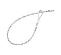sourcing map Cable Pulling Socks Grip, 3.2 Ft Wire Mesh Puller Socks Grip for 9-16mm/0.35-0.63" Cable, Anti-Slip Single Head Galvanizing Steel Wire Grips, Silver