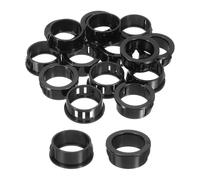 sourcing map Cable Snap Bushing Grommets, 26Pcs 25mm/0.98" Mounting Dia Nylon Snap Bushing Grommet, Round Snap in Cable Hose Bushing for Various Cables Tubes Wire, Black