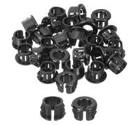 sourcing map Cable Snap Bushing Grommets, 30Pcs 13mm/0.51" Mounting Dia Nylon Snap Bushing Grommet, Round Snap in Cable Hose Bushing for Various Cables Tubes Wire, Black