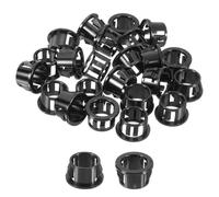 sourcing map Cable Snap Bushing Grommets, 36Pcs 14mm/0.55" Mounting Dia Nylon Snap Bushing Grommet, Round Snap in Cable Hose Bushing for Various Cables Tubes Wire, Black