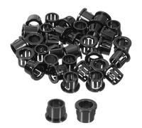 sourcing map Cable Snap Bushing Grommets, 86Pcs 11mm/0.43" Mounting Dia Nylon Snap Bushing Grommet, Round Snap in Cable Hose Bushing for Various Cables Tubes Wire, Black