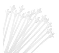 sourcing map Cable Zip Ties 120mm x 5mm, 250 Pcs Aircraft Head Self-Locking Wire Ties for Cord Management Indoor Outdoor, Tensile Strength 48 lbs, White