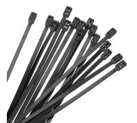 sourcing map Cable Zip Ties 200mm x 5mm, 100 Pcs Double Self-Locking Head Wire Ties for Cord Management Indoor Outdoor, Tensile Strength 55 Lbs, Black