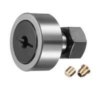 sourcing map Cam Follower Track Runner Bearings C-CF12-1/KRV32 X Needle Roller Stud Track Bearing, 32mm Roller Diameter, M12 Stud Type for Machine Tool Guide Rail, (Slotted Head)
