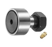 sourcing map Cam Follower Track Runner Bearings CF18/KR40 PPX Chrome Steel Needle Roller Stud Track Bearing, 40mm Roller Dia, M18 Stud Type for Machine Tool Guide Rail, (Hexagon Socket)