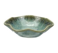 sourcing map Candle Holder Plates, 4 Inch Ceramic Candle Tray Tealight Incense Holder Dish Candlestick for Tea Light Aromatherapy Wedding Rustic Vintage Home Decor, Lotus Leaf Green