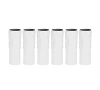 sourcing map Candle Shape Socket Covers Sleeves 3 Inch Tall Iron Candelabra Base for E14 Chandelier, White Pack of 6