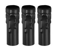 sourcing map Candle Socket Covers, 3.1 Inch Tall Metal Chandelier Cover Sleeves Candelabra Base Sockets Fit to Most Chandeliers, Black 3 Pcs