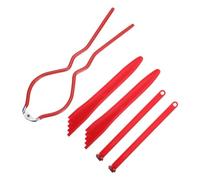 sourcing map Canning Tools Kit Includes Canning Jar Wrench, 2Pcs Canning Measurer and 2Pcs Magnetic Lid Lifters(Red)