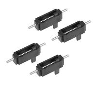 sourcing map Canopy Hatch Lock Latches for RC Airplane Cockpit Fixing, 26x9x8.5mm Black 4pcs