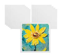 sourcing map Canvas Boards for Painting, 10x10 Cotton Blank Primed Art Canvas Panels Acid-Free for Painting Supplies Oil Acrylic Tempera Watercolor Pouring Paint Artists(White, Pack of 10)
