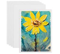 sourcing map Canvas Boards for Painting, 12x16 Cotton Blank Primed Art Canvas Panels Acid-Free for Painting Supplies Oil Acrylic Tempera Watercolor Pouring Paint Artists(White, Pack of 5)