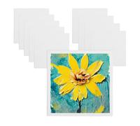 sourcing map Canvas Boards for Painting, 6x6 Cotton Blank Primed Art Canvas Panels Acid-Free for Painting Supplies Oil Acrylic Tempera Watercolor Pouring Paint Artists(White, Pack of 10)