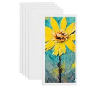 sourcing map Canvas Boards for Painting, 8x16 Cotton Blank Primed Art Canvas Panels Acid-Free for Painting Supplies Oil Acrylic Tempera Watercolor Pouring Paint Artists(White, Pack of 5)