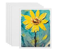 sourcing map Canvas Boards for Painting, 9x12 Cotton Blank Primed Art Canvas Panels Acid-Free for Painting Supplies Oil Acrylic Tempera Watercolor Pouring Paint Artists(White, Pack of 5)