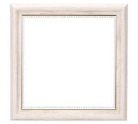 sourcing map Canvas Floater Frames, 10x10 Resin Floating Frame for Canvas Painting Vintage Oil Painting Supplies for Home Office Bedroom Table Wall Hanging Decor DIY Art Display, White/Gold