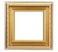 sourcing map Canvas Floater Frames, 8x8 Resin Floating Frame for Canvas Painting Vintage Oil Painting Supplies for Home Office Bedroom Table Wall Hanging Decor DIY Art Display, Bright Gold