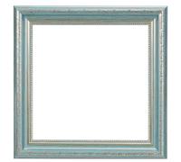 sourcing map Canvas Floater Frames, 8x8 Resin Floating Frame for Canvas Painting Vintage Oil Painting Supplies for Home Office Bedroom Table Wall Hanging Decor DIY Art Display, Blue/Gold Silk