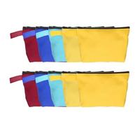 sourcing map Canvas Makeup Bags, 10pcs Travel Cosmetic Bags Bulk, Multipurpose Plain Toiletry Zipper Pouches Blank DIY Craft Bags Pencil Bag for Women Teens, 5 Color(7.5 x 5 x 1.8inch)