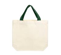 sourcing map Canvas Tote Bags, 13.4"x10.3" Grocery Shopping Bag with Handles, Cute Handbags for Birthday Gifts DIY Craft Advertising Painting, Green