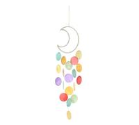 sourcing map Capiz Wind Chimes, 22" Outdoor Seashell Hanging Beach Unique Natural Shell Waterfall Wind chime for Summer Patio Ocean Home Decorative, Colorful