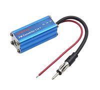 sourcing map Car Blue Aluminum Alloy 3 in 1 FM Band Frequency Expander
