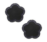 sourcing map Car Cup Coaster, 2pcs PVC Flower Shaped Car Cup Holder Coaster, Car Accessories Interior Sets for Women Men Gift, Blue