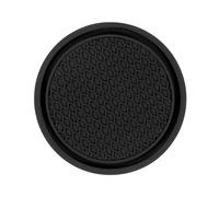 sourcing map Car Cup Coasters Universal PVC Car Cup Mats Non-Slip Cup Holder Insert Coasters Car Interior Accessories, Black