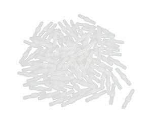 sourcing map Car Garden White 4mm Plastic Tube Pipe Hose Connector Joiner 100 Pcs