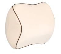 sourcing map Car Headrest Pillow Memory Foam Ergonomic Neck Support Pillow with with Adjustable Strap for Driving Home Office Car Seat, Beige